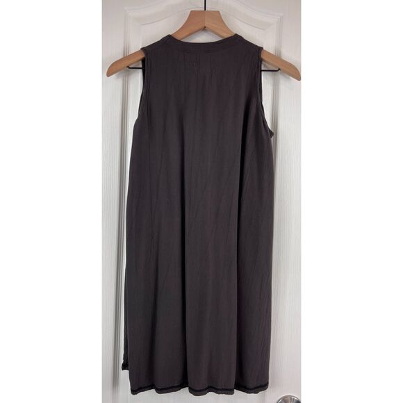 Lou & Grey Women's Gray Faded Black V Neck Flowy Swing Sleeveless Dress Size XS - Picture 3 of 10